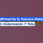 WordPress’te İç Sunucu Hatasını (500) Gidermenin 7 Yolu