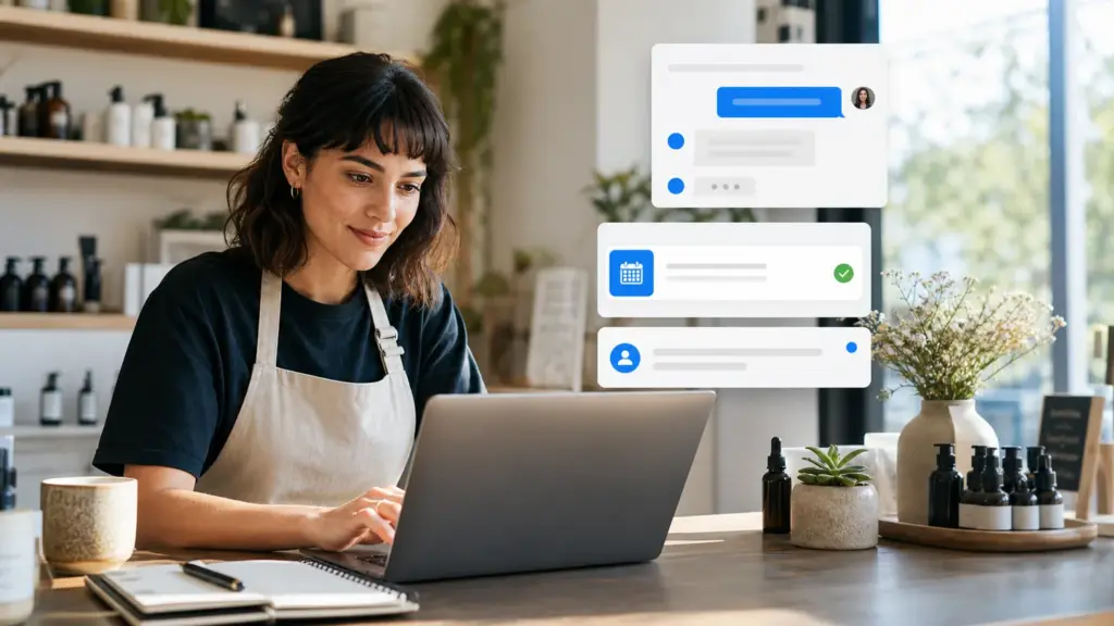 Küçük işletme sahibi AI chatbot ile müşteri hizmetlerini yönetiyor